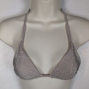 Monday Swimwear Sparkle Triangle String Bikini Top